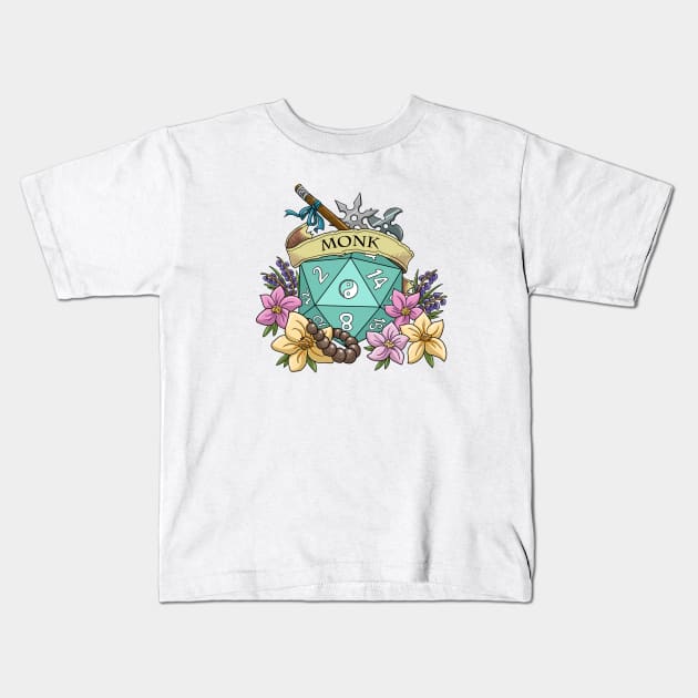 Dice Monk Kids T-Shirt by Danielle_Mahaffey